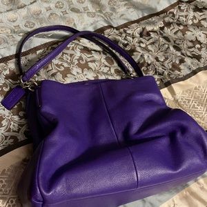 Gorgeous purple coach leather handbag